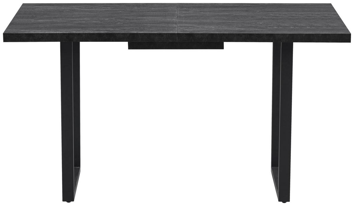 Rozťahovací jedálenský stôl Nils, 140-180x85 cm, tmavosivý - čierna/tmavosivá, Design, kov/kompozitné drevo (140-180/76/85cm) - Mömax