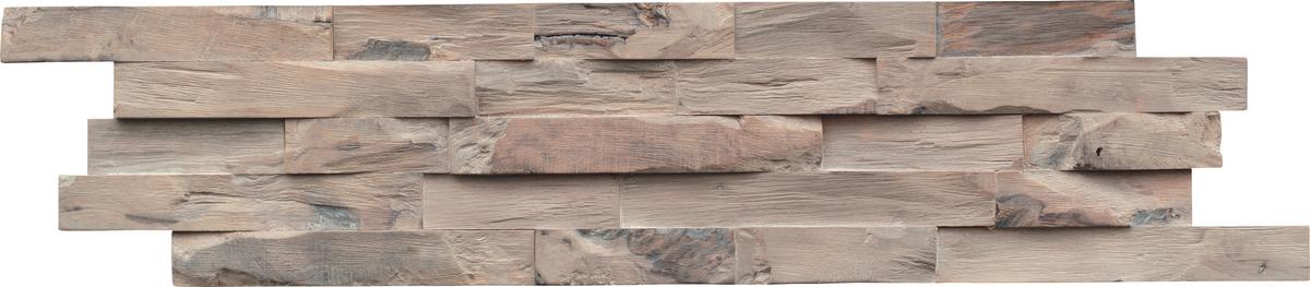 Wandverkleidung Beachwood Hevea Sunbleached - Hellbraun, Basics, Holz (61/15/2cm)