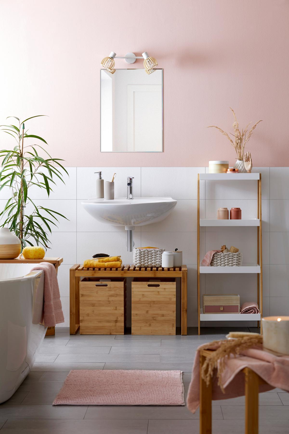 KOUPELNOVÁ PŘEDLOŽKA Nelly, 60/90cm, růžová - růžová, textil - Modern Living