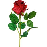 Kunstblume Rose Rot/Grün Höhe: 51 cm, aus Kunststoff - Rot/Grün, KONVENTIONELL, Kunststoff (51cm)