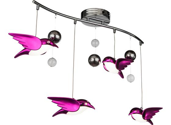 LED-Deckenleuchte Vogel Pink - Pink, MODERN, Kunststoff/Metall (80/22/48cm) LED-Deckenleuchte Vogel Pink - Pink, MODERN, Kunststoff/Metall (80/22/48cm)