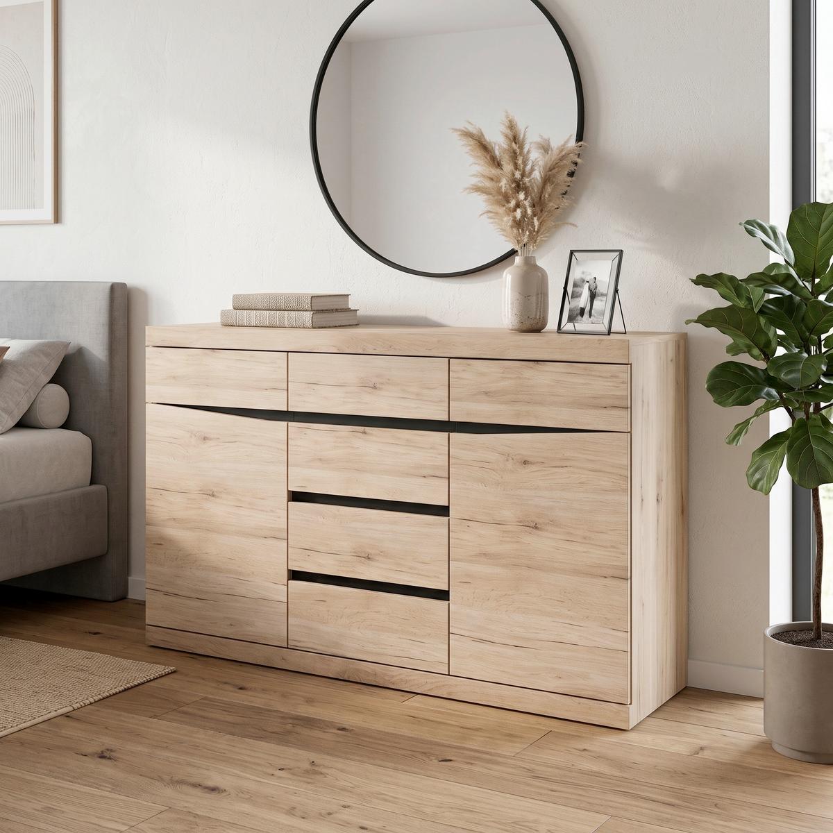 Kommode Summer San Remo Eiche Dekor B: 150 cm - MODERN, Holzwerkstoff (150/92/40cm) - Modern Living