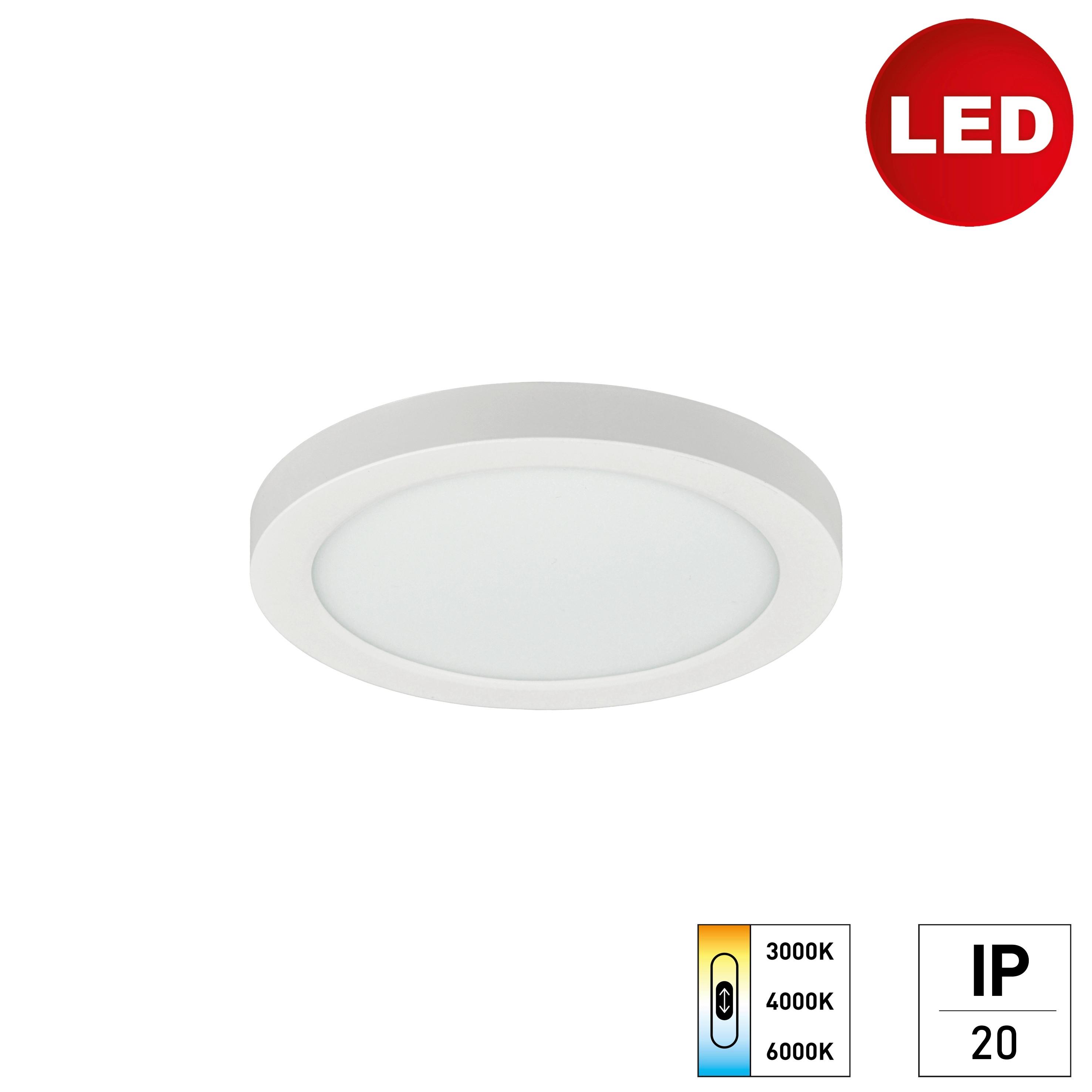 LED-Deckenleuchte 2427500120196 - Weiß, KONVENTIONELL, Kunststoff (17/1,7cm)