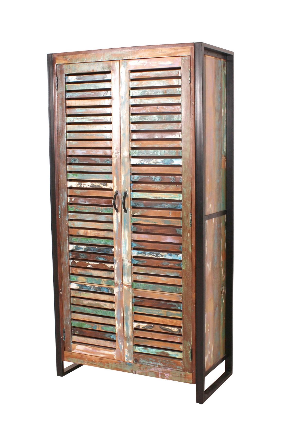 GARDEROBENSCHRANK Multicolor/Schwarz B: 90cm - Multicolor/Schwarz, Design, Holz/Metall (90/180/45cm) - MID.YOU