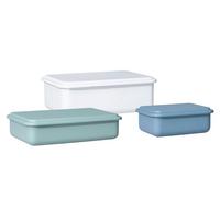 VORRATSDOSENSET 0201-033 SERVE+STORE - Pastellblau/Salbeigrün, Basics, Metall - Riess