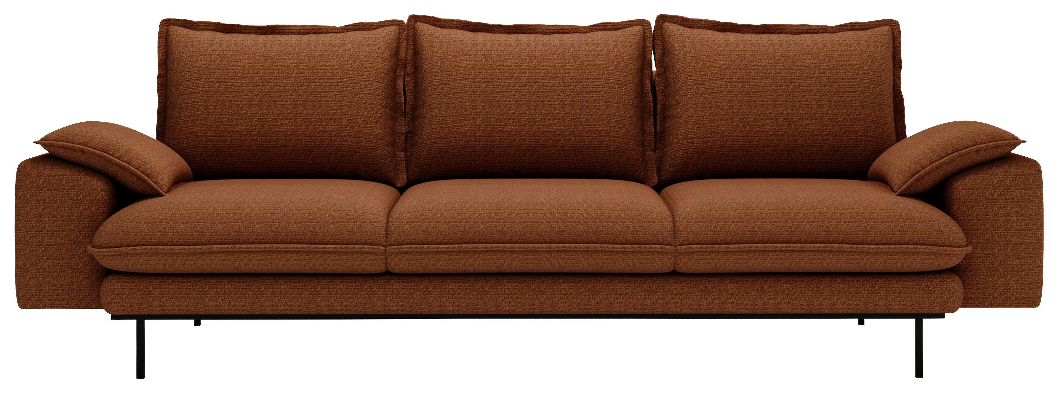 Sierra 3 Rostfarben B: 267 cm - Rostfarben/Schwarz, Design, Textil (267/92/97cm) - Livetastic