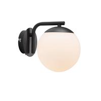 Wandleuchte Grant Schwarz  D: 16 cm - Schwarz, KONVENTIONELL, Glas/Metall (16/20cm) - Nordlux
