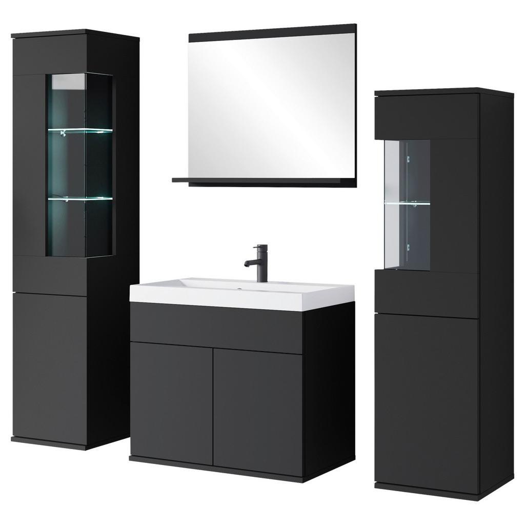 Badezimmer Narobi Schwarz B: 120,4 Cm