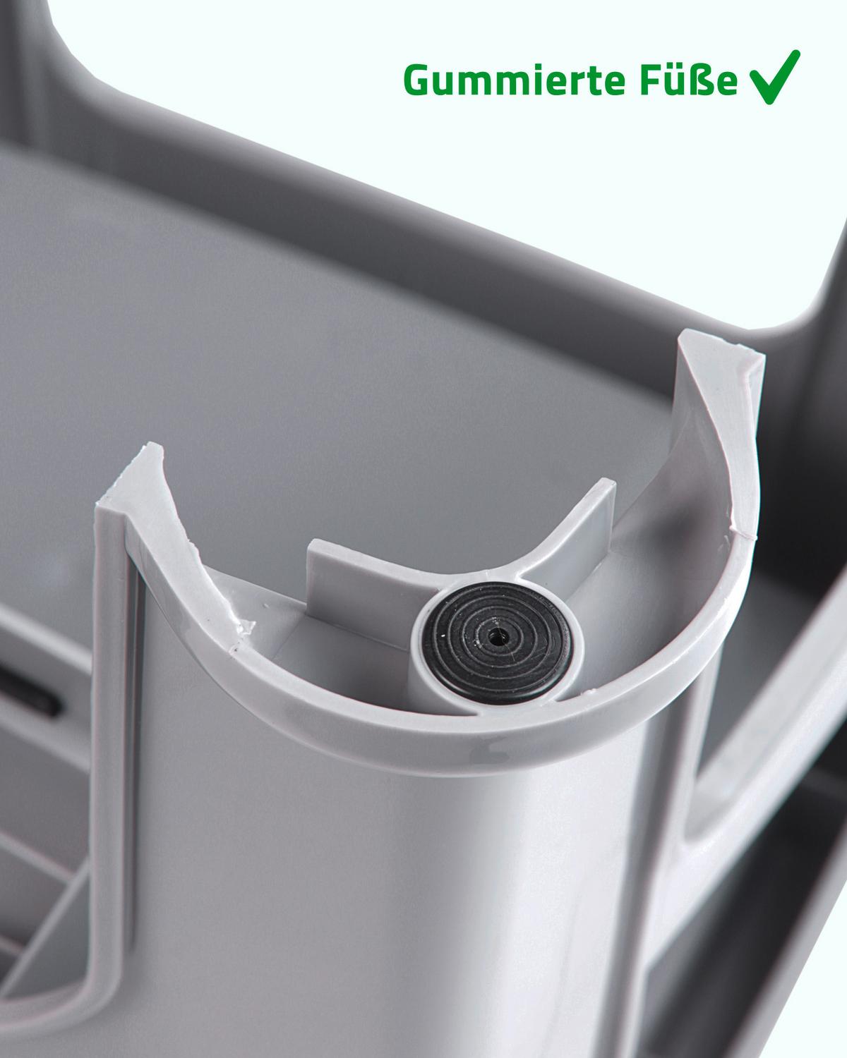 Tritthocker Escapeau Grau - Grau, Basics, Kunststoff (44/47/47cm)