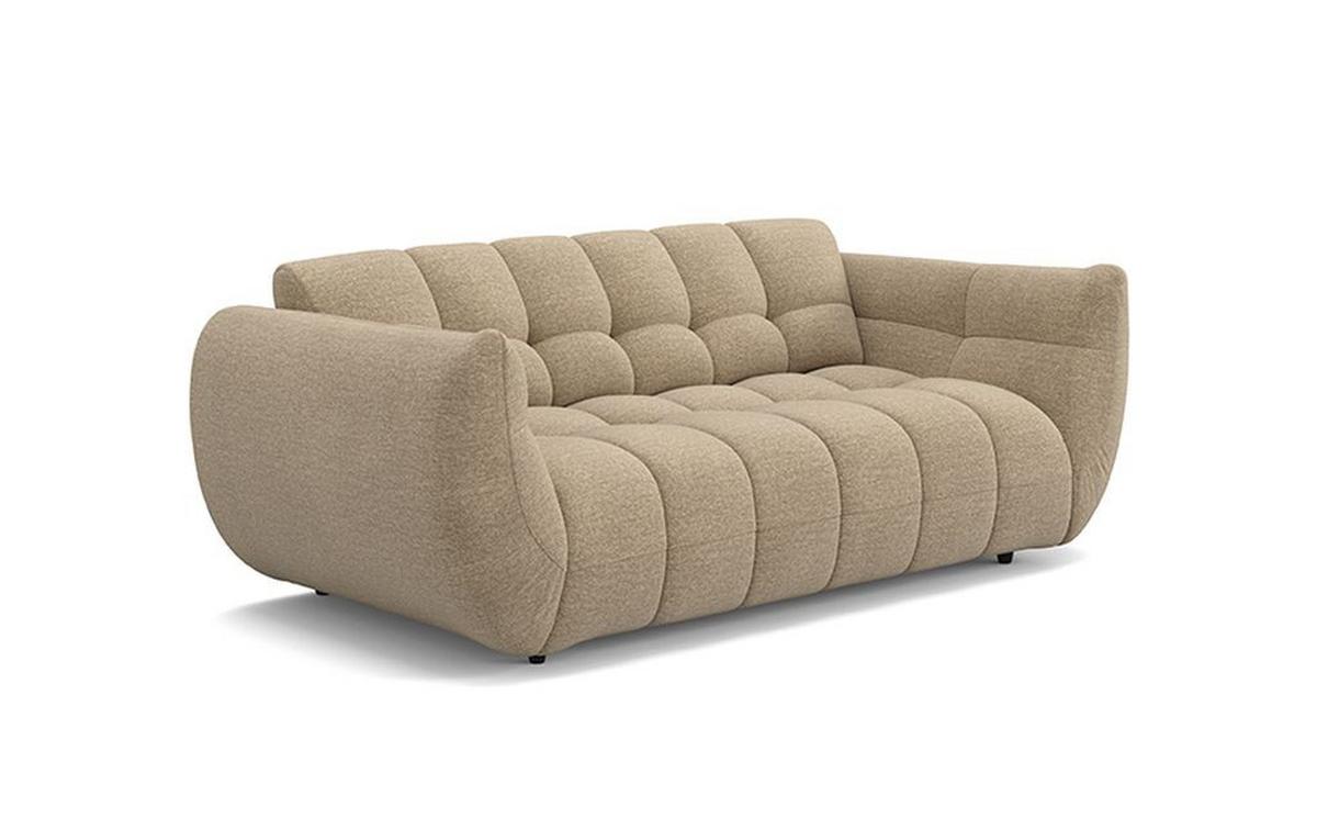 Velká pohovka PANDA, písková žinylka DUNE - černá/pískové barvy, Trend, textil/plast (218/81/104cm)