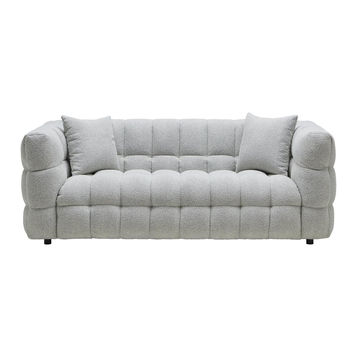 Trojmiestna pohovka ENA, béžová farba - čierna/sivá, Modern, drevo/textil (210/75/96cm) - Bessagi Home