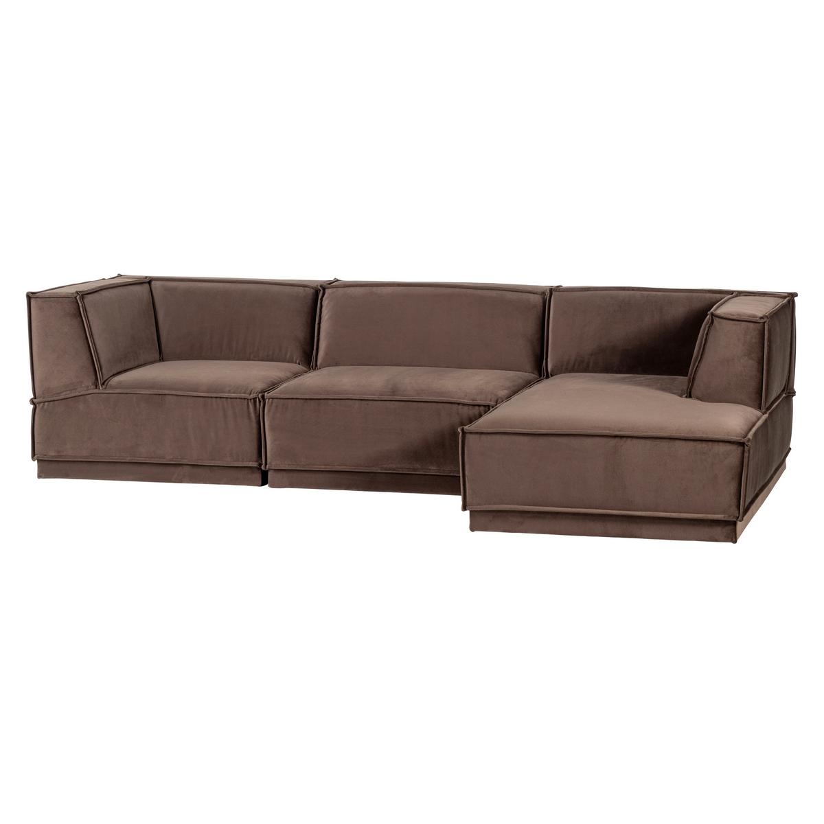 ECKSOFA Manu Braun 286x160cm - Braun, MODERN, Textil (286/160cm) - Livetastic