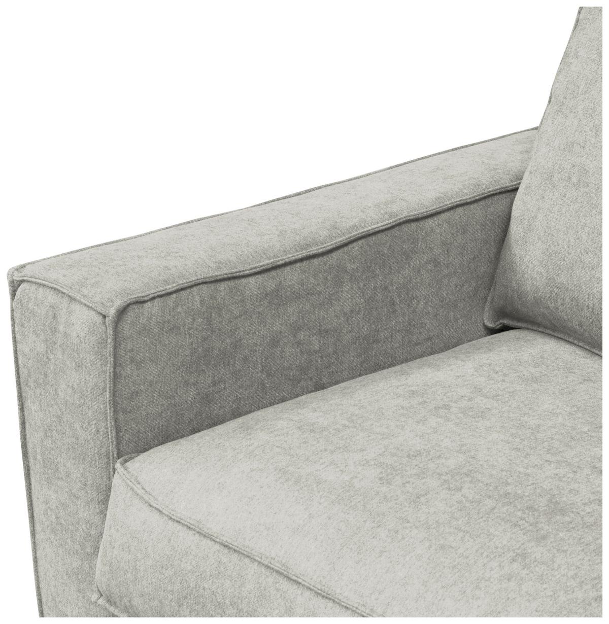 Schlafsofa Texas Hellgrau Webstoff, B: 203 cm - Dunkelbraun/Hellgrau, Design, Textil (203/85/99cm) - MID.YOU