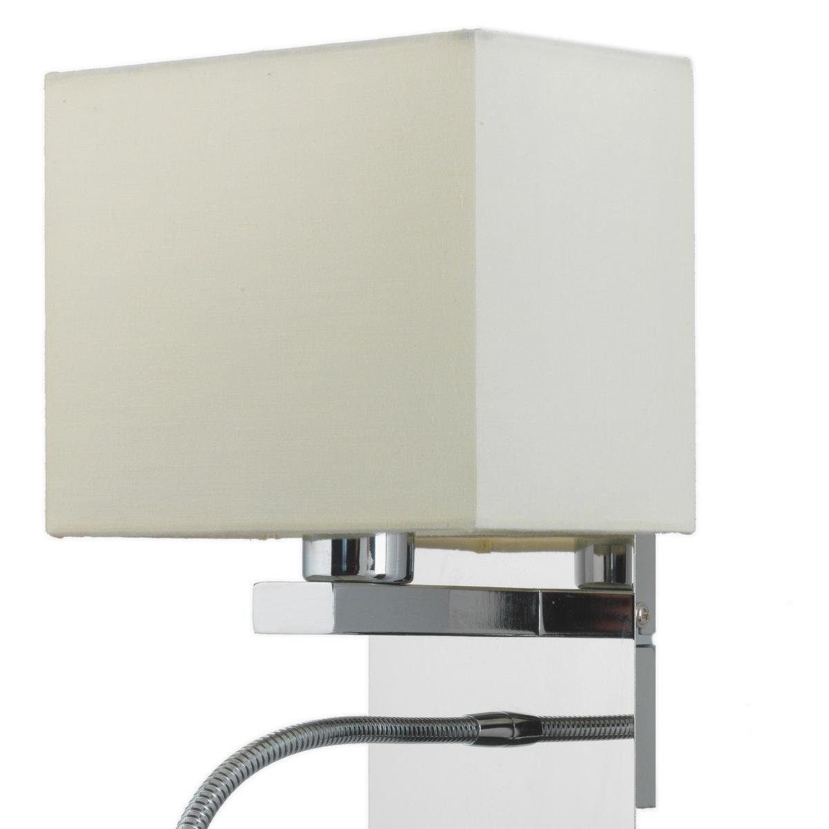 LED-Wandleuchte 4933/Apq - Chromfarben/Weiß, KONVENTIONELL, Textil/Metall (17/15/44cm)