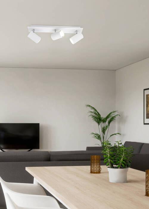 Strahler Marley 3-Flammig verstellbar L: 48 cm - Weiß, Basics, Metall (48/9/15cm) - Trio Leuchten