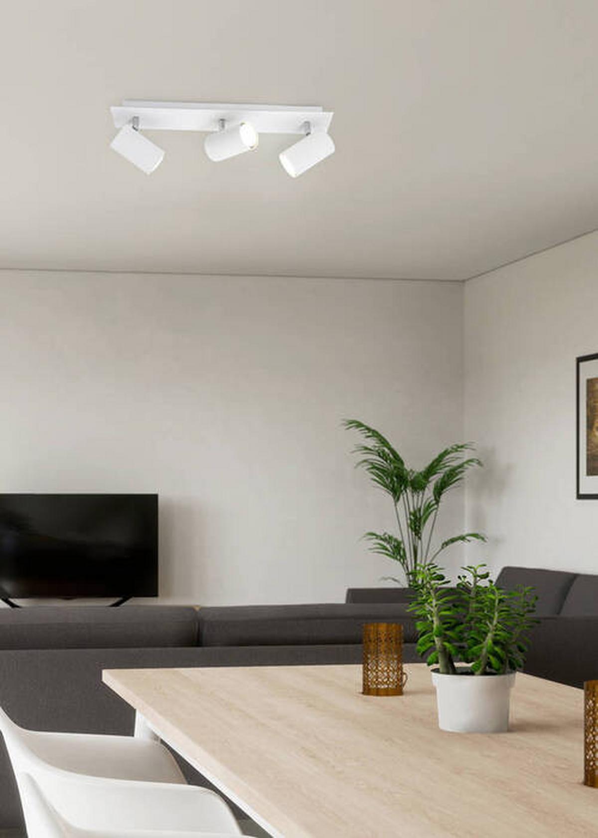 Strahler Marley 3-Flammig verstellbar L: 48 cm - Weiß, Basics, Metall (48/9/15cm) - Trio Leuchten