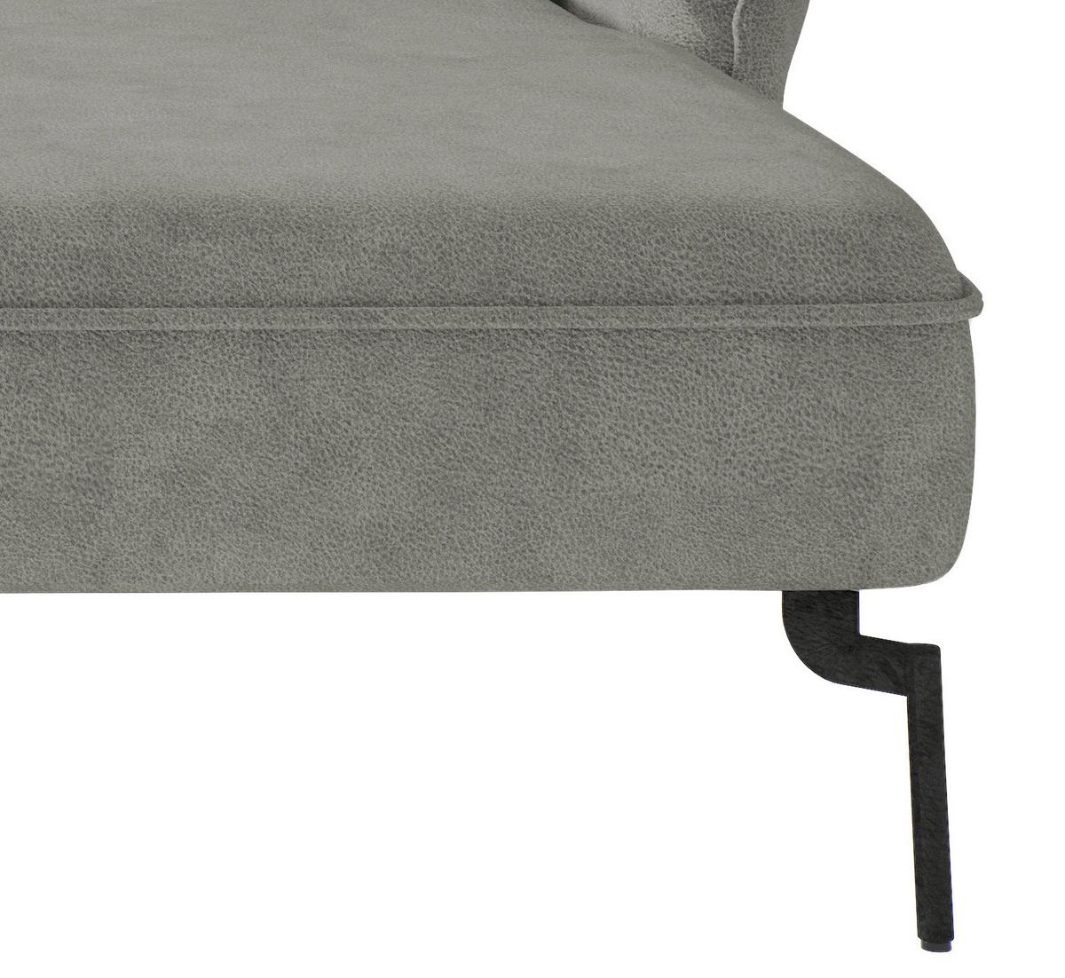 Sitzgarnitur Jakarta - Edelstahlfarben/Grau, Design, Textil (265/185cm) - Livetastic