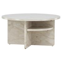 Couchtisch Ålesund - Beige, Design, Holzwerkstoff (85/85/42cm) - Livetastic