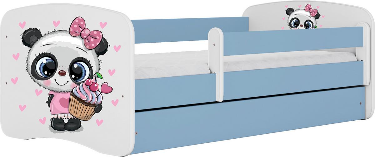 Kinder-/Juniorbett Babydreams Inkl. Matratze 80x160 - Blau/Birkefarben, MODERN, Holz/Holzwerkstoff (80/160cm) - MID.YOU