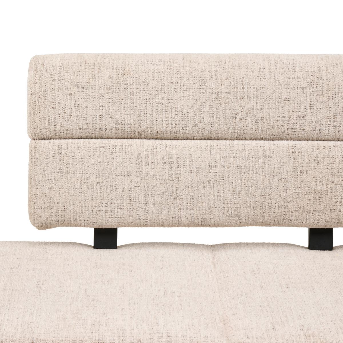 Eckbank Paros Beige, S: 190 X150cm - Beige/Schwarz, KONVENTIONELL, Textil/Metall (190/150cm) - MID.YOU