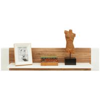 NÁSTĚNNÁ POLICE LEONARDO - bílá/barvy dubu, Moderní, kompozitní dřevo (120/28/24cm) - Mömax