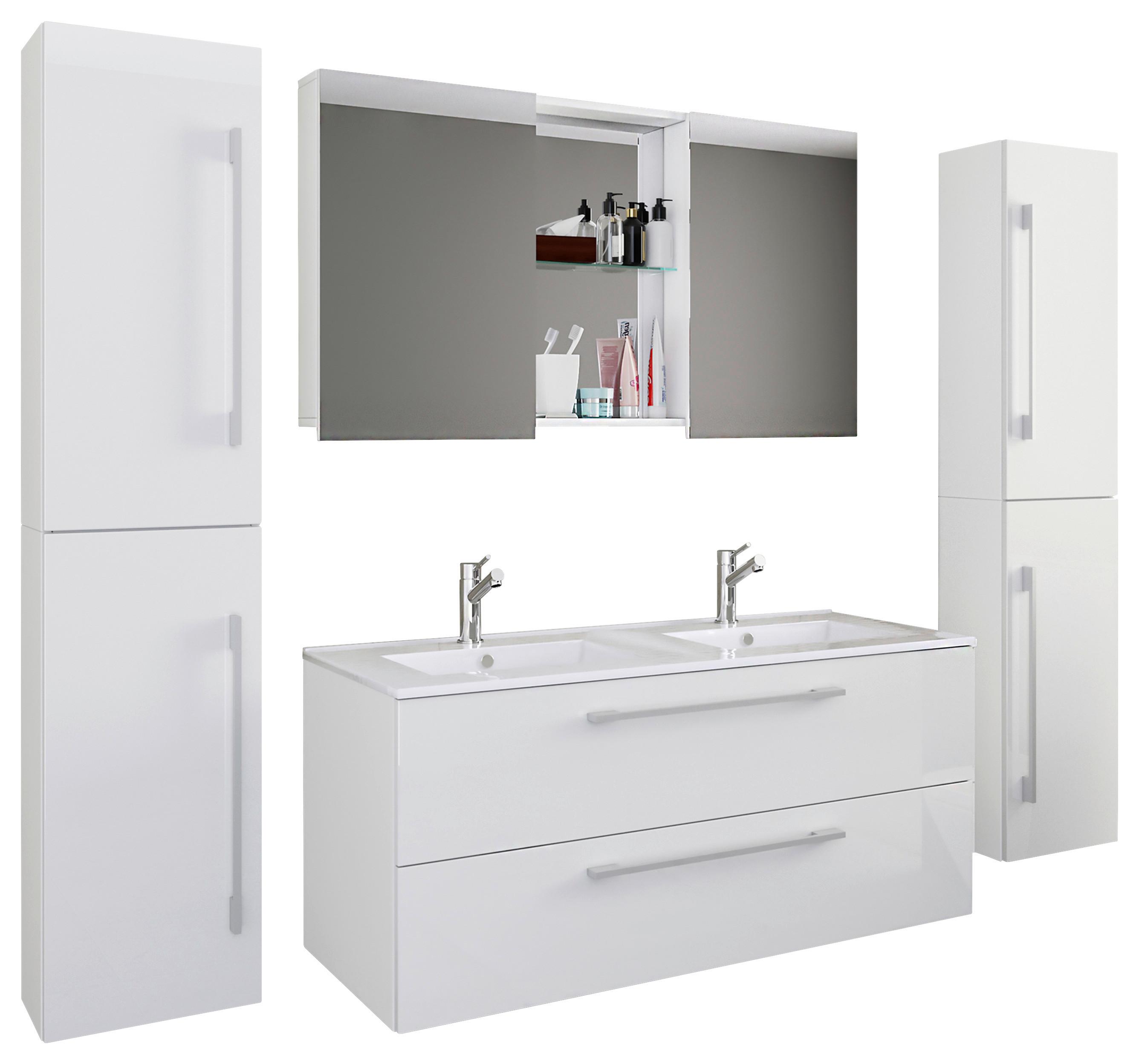 Badmöbel-Set 5-teilig Budasi Weiß 178 cm