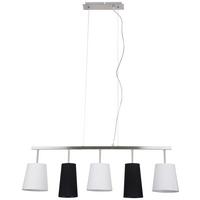 Függőlámpa Kaia - fekete/fehér, Modern, textil/fém (95/16/135cm) - James Wood