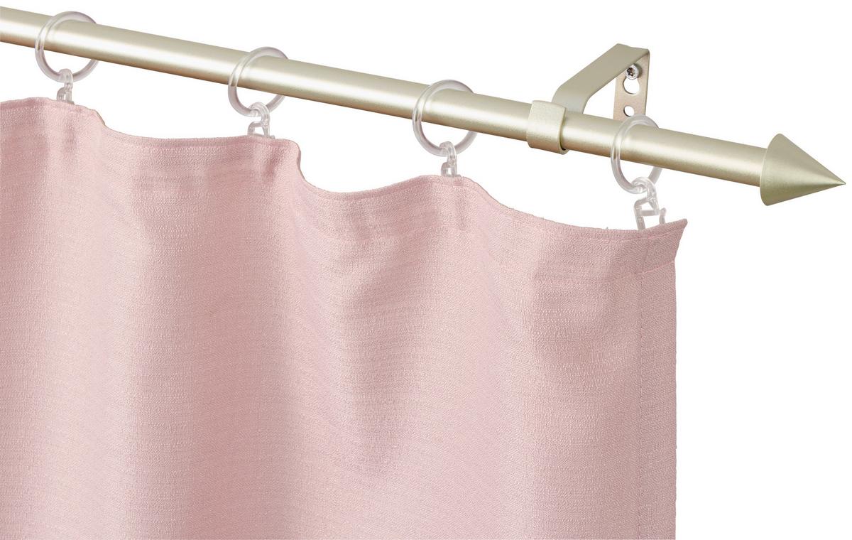 Rundstangengarnitur Birgit Silberfarben L: 130-240 cm - Silberfarben, KONVENTIONELL, Metall (130-240cm) - Ondega