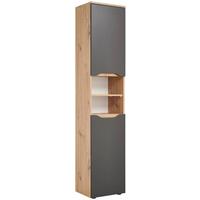 VYSOKÁ SKRINKA GIGA - čierna/antracitová, Modern, kompozitné drevo/plast (40/190/32cm)
