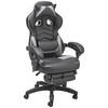 Gamingstuhl Yaira - Schwarz/Grau, LIFESTYLE, Holz/Kunststoff (68,5/116-124/65cm) - Livetastic