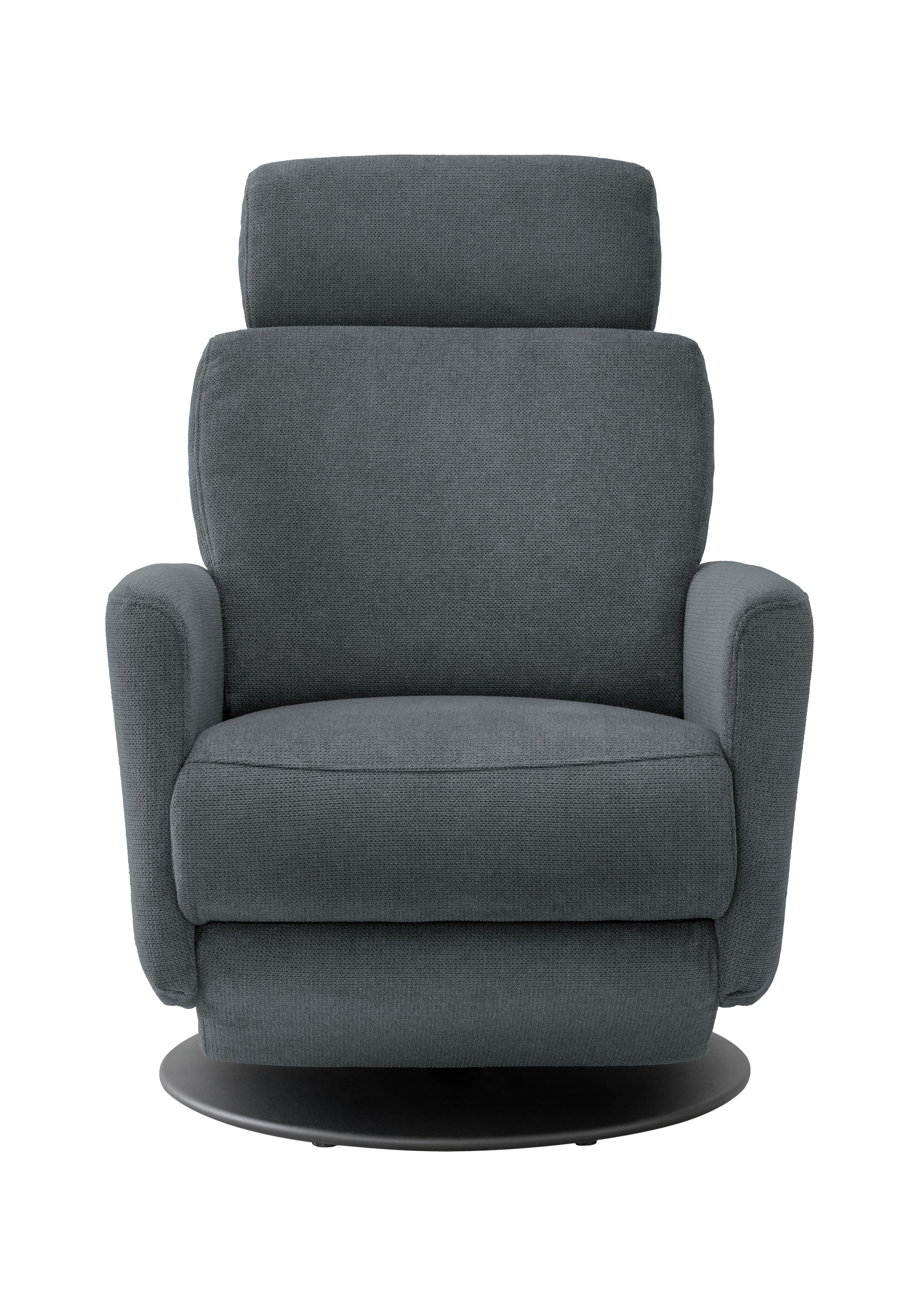 Relaxsessel Centrale T: 87 cm, Anthrazit - Anthrazit/Schwarz, MODERN, Textil (77/105/87cm) - Livetastic