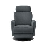 Relaxsessel Centrale T: 87 cm, Anthrazit - Anthrazit/Schwarz, MODERN, Textil (77/105/87cm) - Livetastic