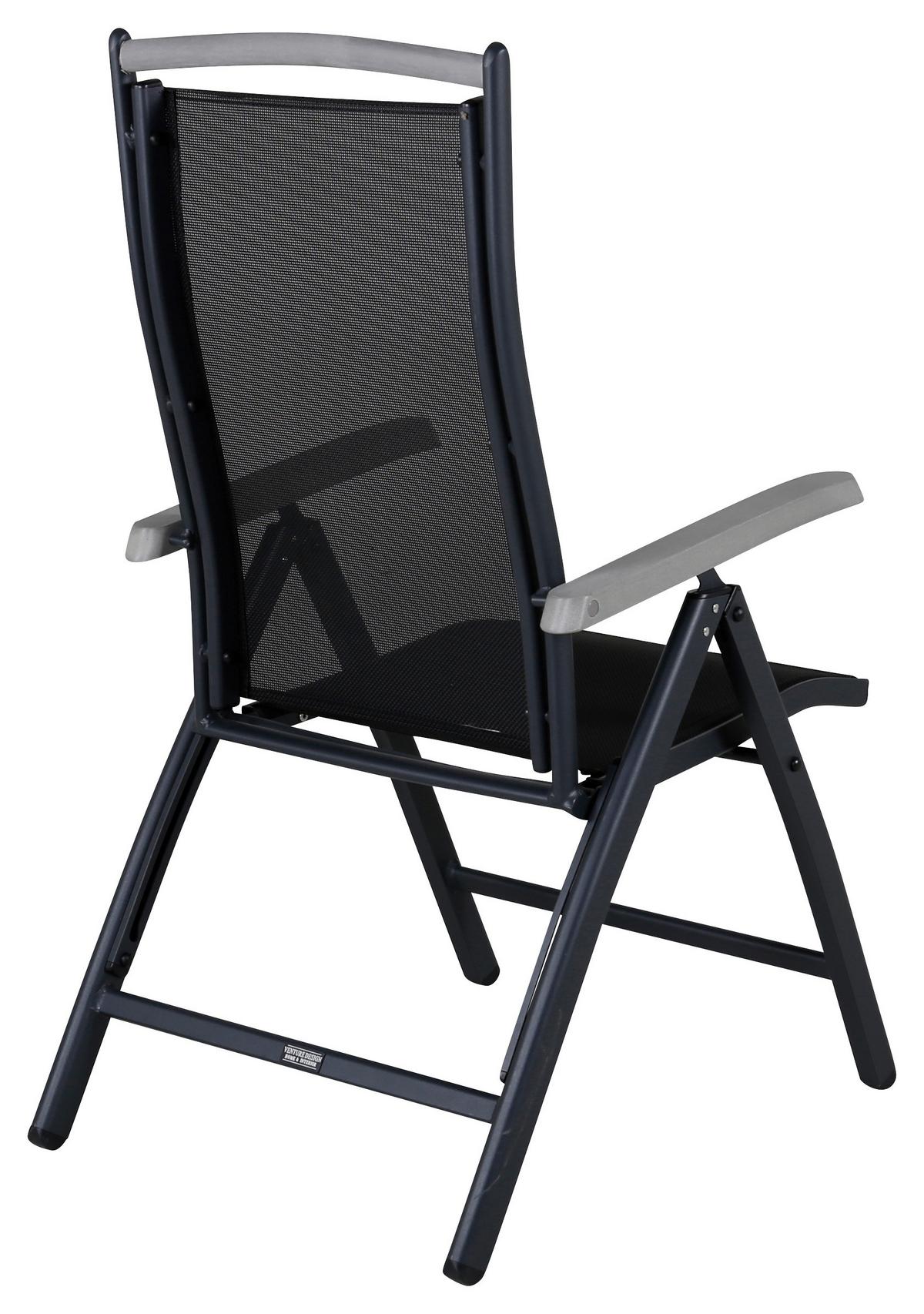 Gartensessel-set Albany - Schwarz, KONVENTIONELL, Metall (60/110/73cm) - Gardenson