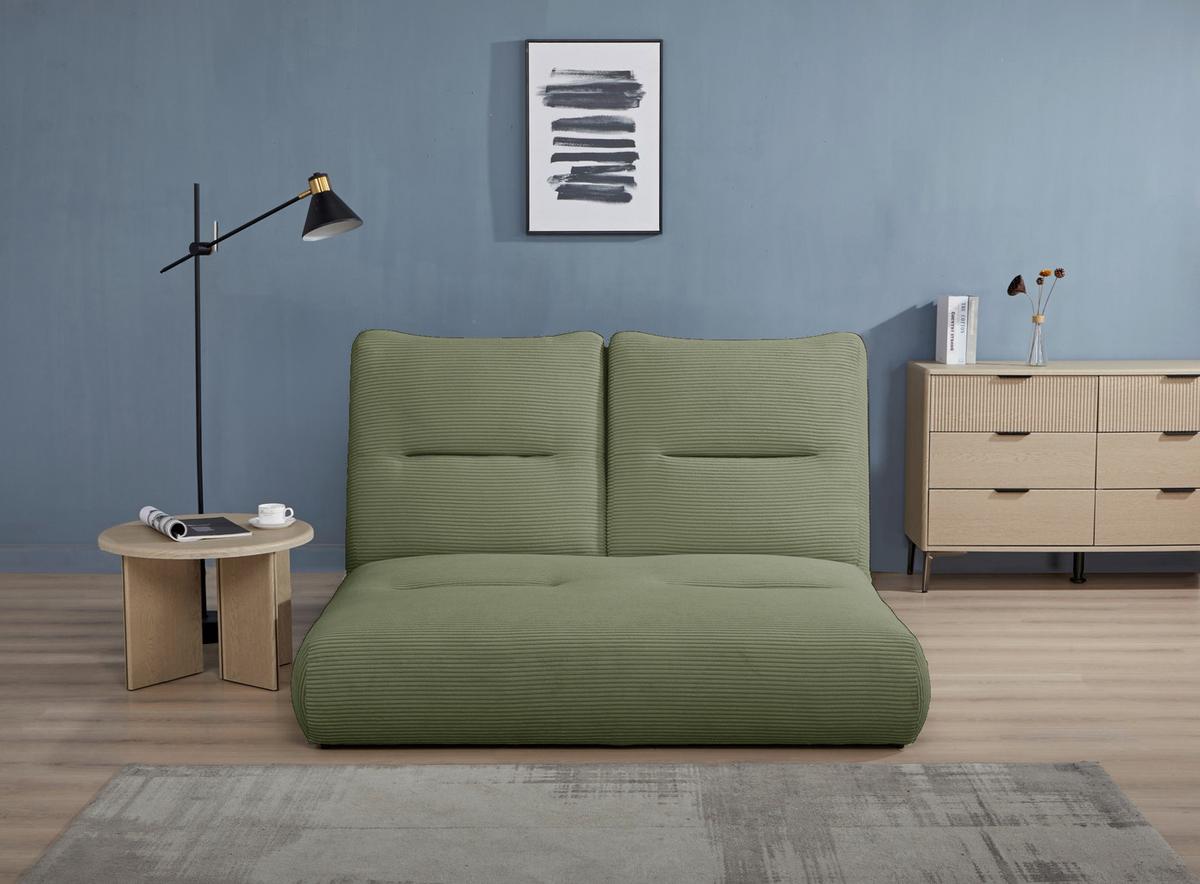 Schlafsofa Luna Olivgrün B: 159 Cm - Olivgrün, Design, Textil (159/88/160cm) - Livetastic