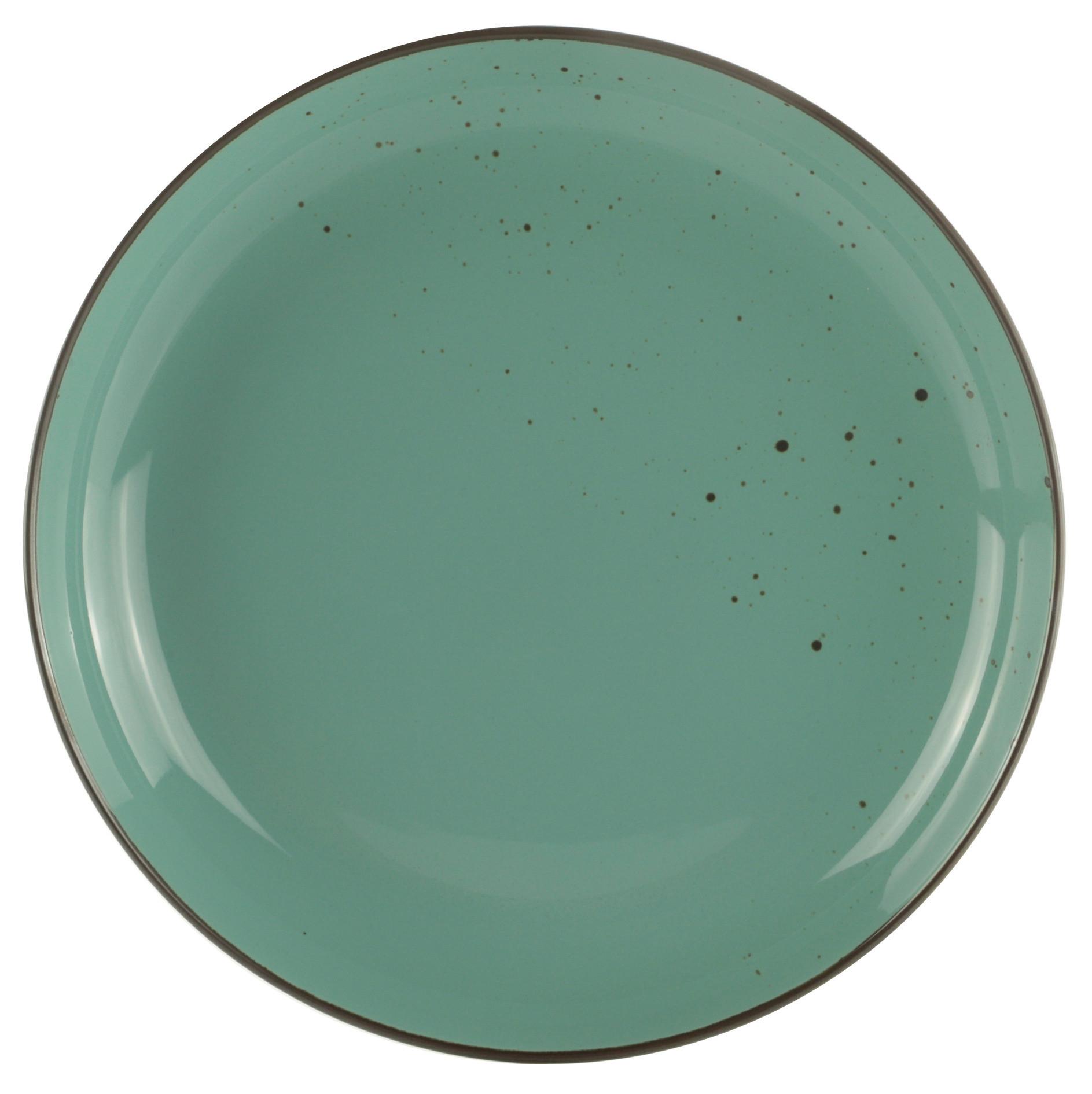 Mělký Talíř Capri - zelená, Moderní, keramika (27/3,7cm) - Premium Living