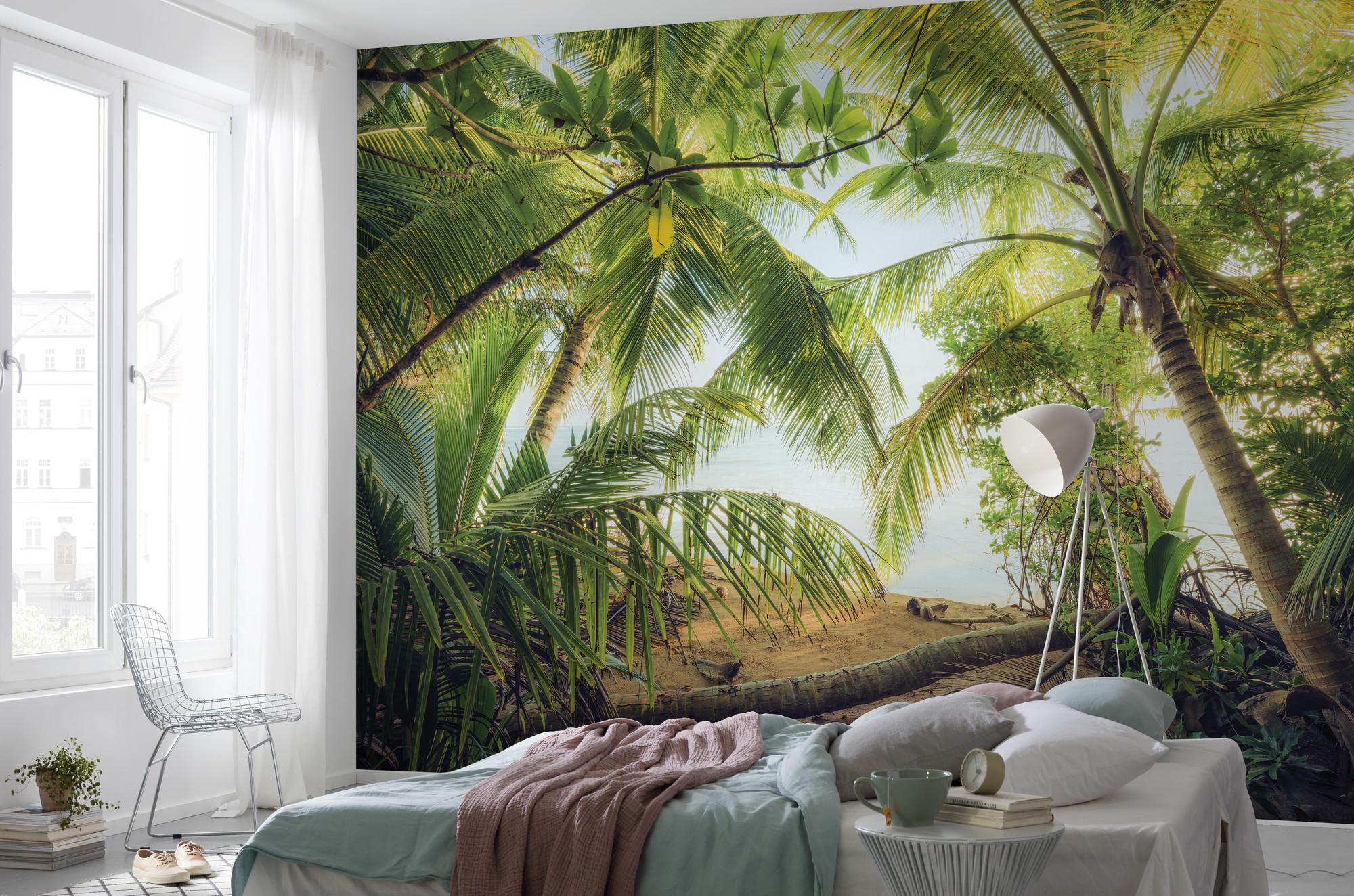 Fototapete Piratenversteck - Grün, Trend, Textil (450/280cm)