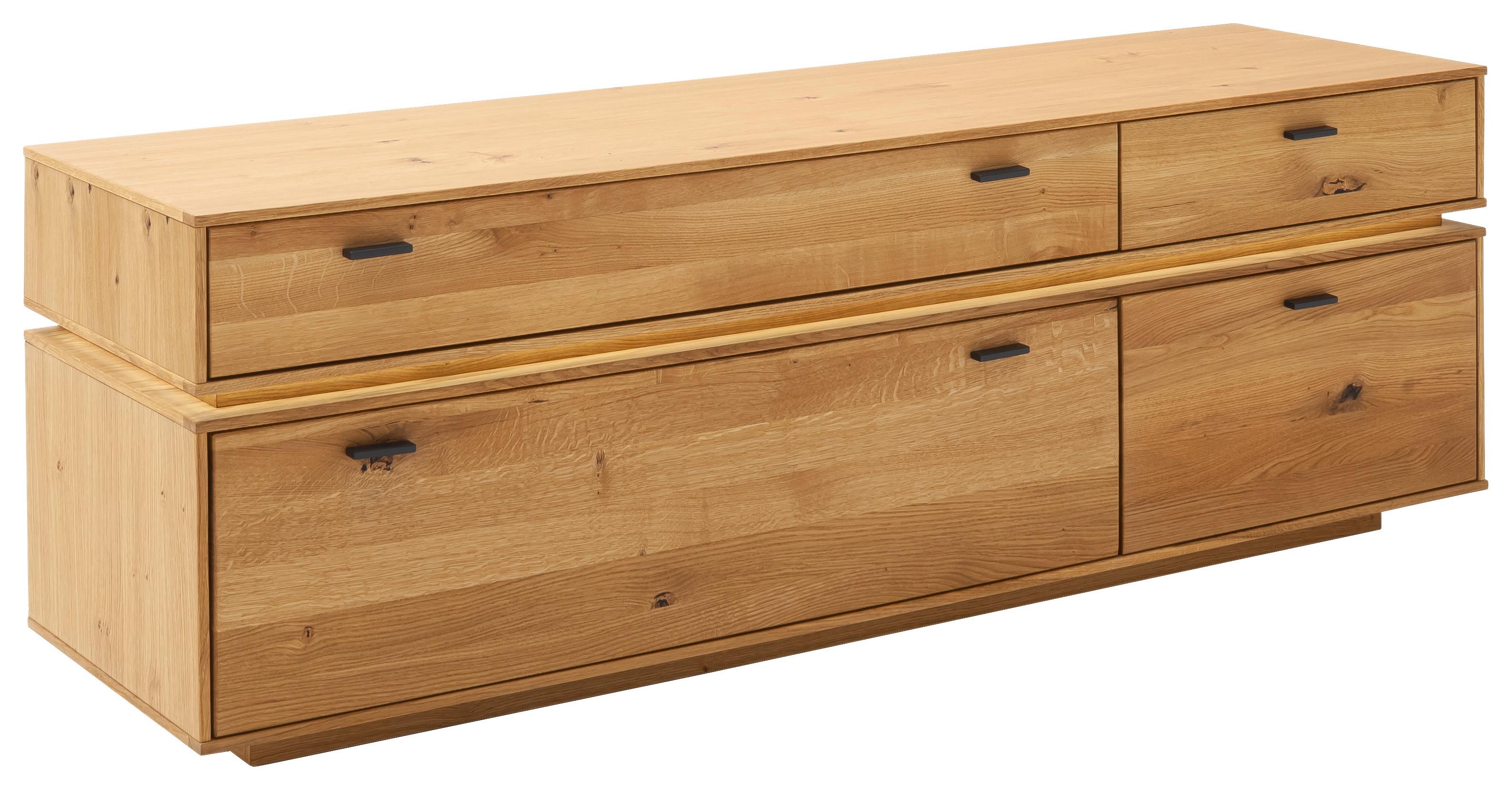 Lowboard Como B: 183 Cm Wildeiche Massiv - Wildeiche, Natur, Holz/Holzwerkstoff (183/62/51cm) - MID.YOU