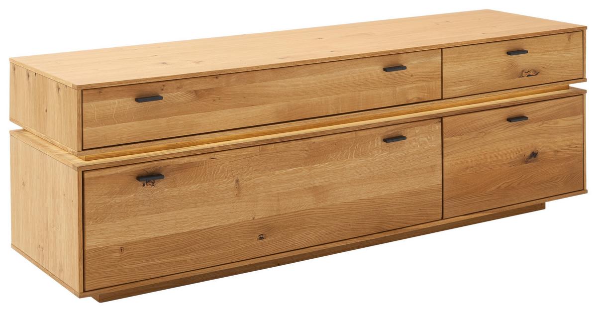 Lowboard Como B: 183 cm Wildeiche Massiv - Wildeiche, Natur, Holz/Holzwerkstoff (183/62/51cm) - MID.YOU