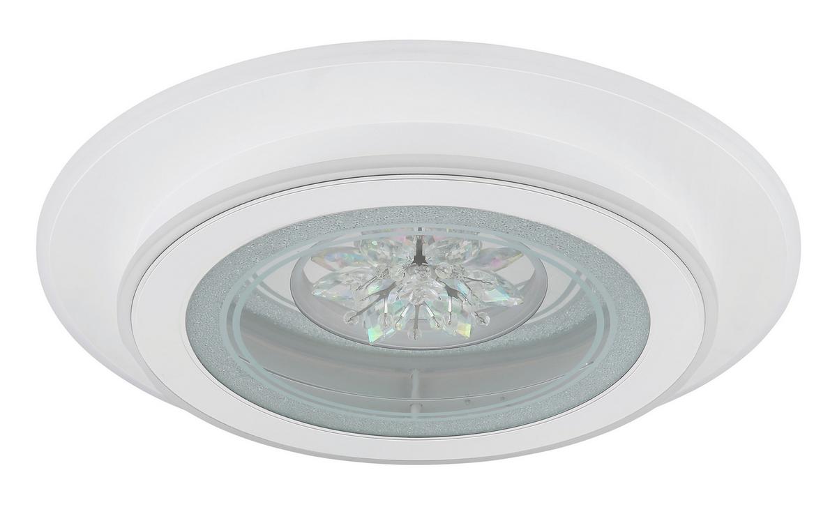 Led-deckenleuchte 48035-36 - Klar/Chromfarben, KONVENTIONELL, Kunststoff/Metall (46/6,5cm) - Globo