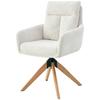 Armlehnstuhl Malik Webstoff Creme, B: 59 Cm - Creme/Naturfarben, KONVENTIONELL, Holz/Textil (59/92/63cm) - Livetastic
