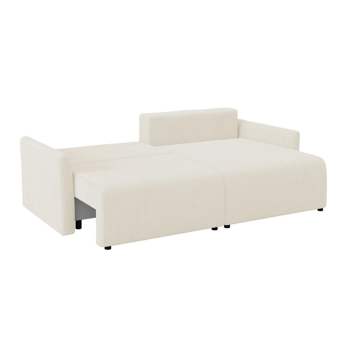 Ecksofa Mit Schlaffunktion Sonos, Beige 228x146 Cm - Ecru/Beige, MODERN, Textil (228/146cm)
