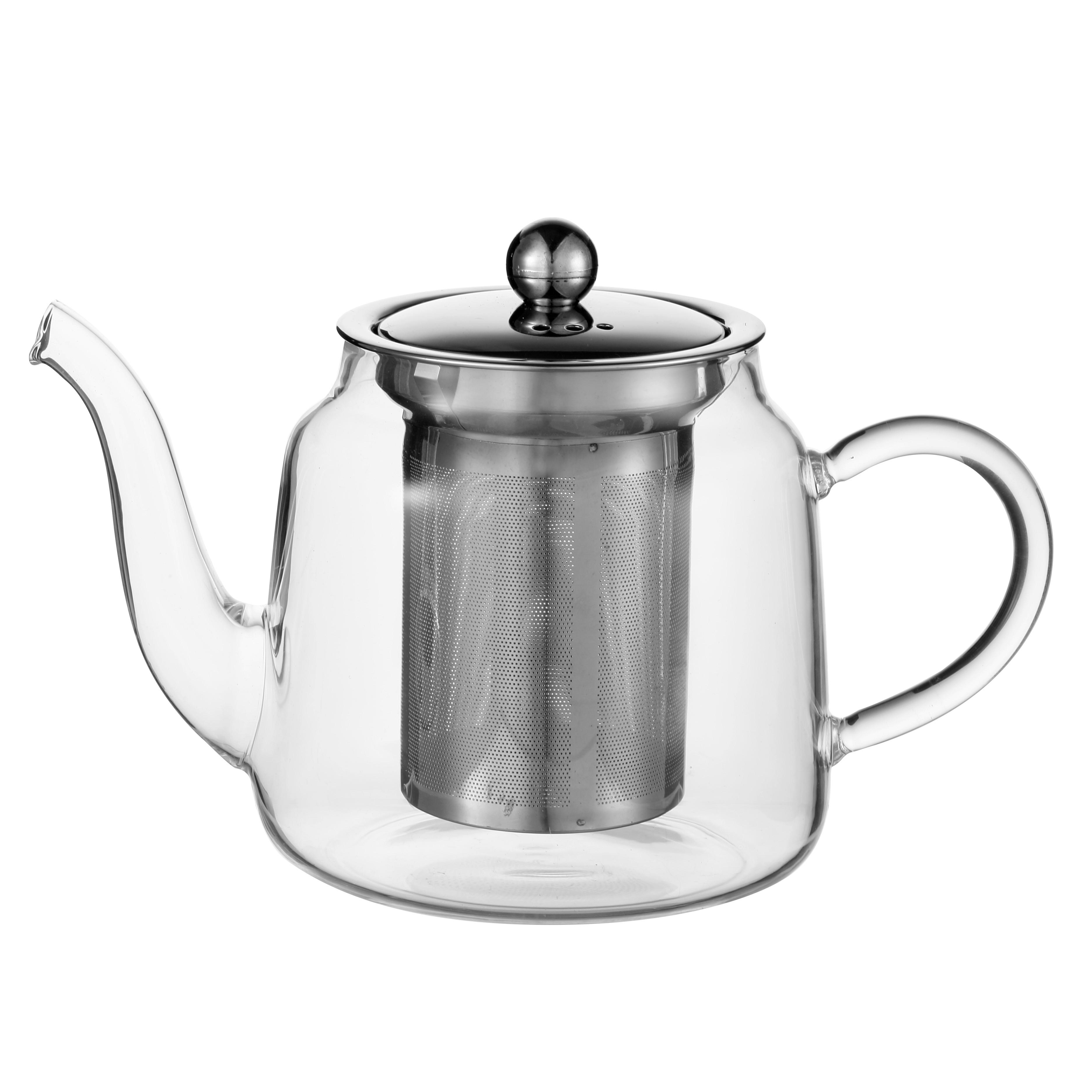 Čajová Kanvica Tea Fusion - číra/farby ušľachtilej ocele, Moderný, kov/sklo (19,5/11,5/14,5cm) - Premium Living