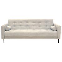 Schlafsofa Seattle Creme B: 223cm - Creme/Schwarz, Design, Textil (223/89/86cm) - P & B