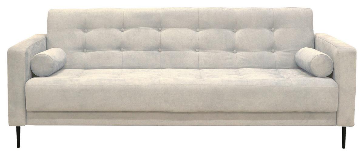 Schlafsofa Seattle Creme B: 223cm - Creme/Schwarz, Design, Textil (223/89/86cm) - P & B