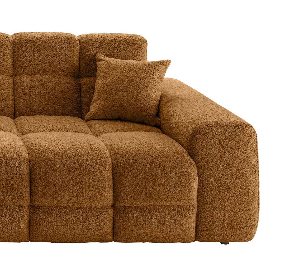Viersitzer-Sofa Bosco, Goldfarben B: 300 cm - Goldfarben/Schwarz, MODERN, Textil (300/87/120cm) - Livetastic