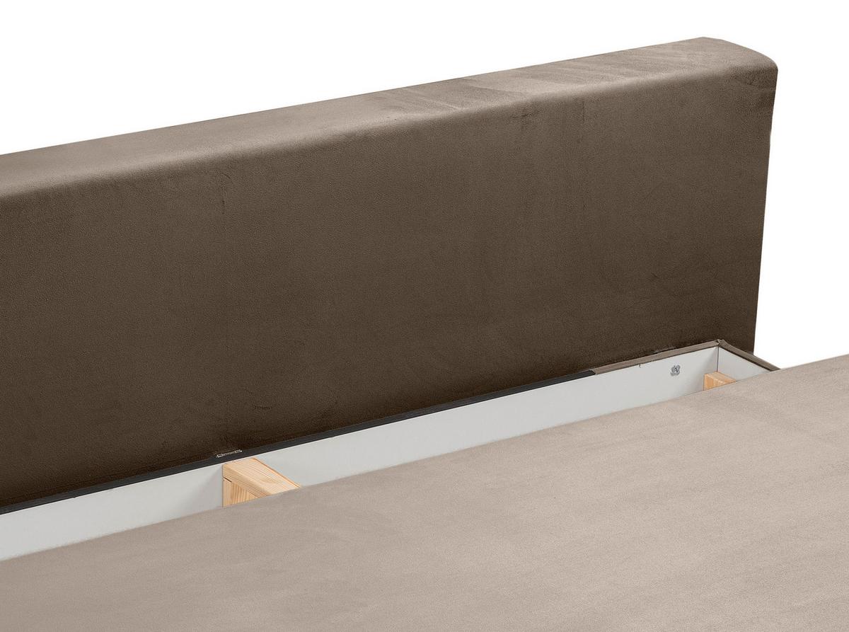 Schlafsofa Sorto Beigebraun B: 200cm - Beigebraun/Schwarz, Basics, Holz/Textil (200/91/100cm) - MID.YOU