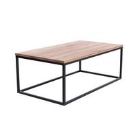 Couchtisch Jonas Schwarz/Eichefarben L: 110cm - Eichefarben/Schwarz, Natur, Holz/Metall (110/60/40cm)
