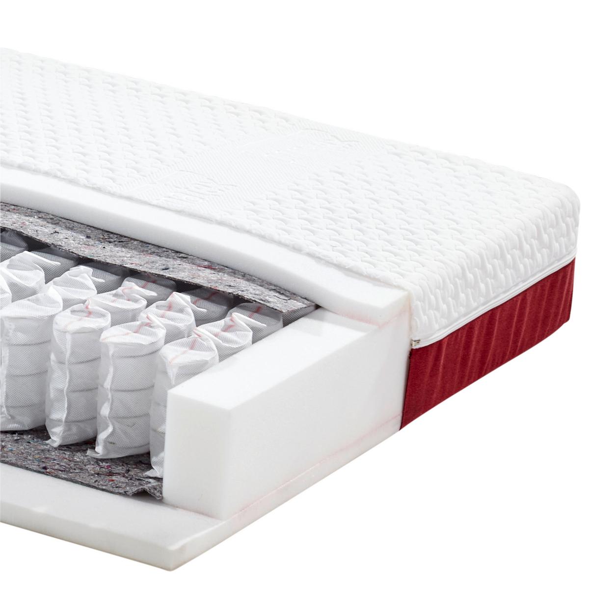 Taschenfederkernmatratze Enjoy Mia 90x200 H2 H: 17,5 cm - Gelb/Weiß, Textil (90/200cm) - Primatex