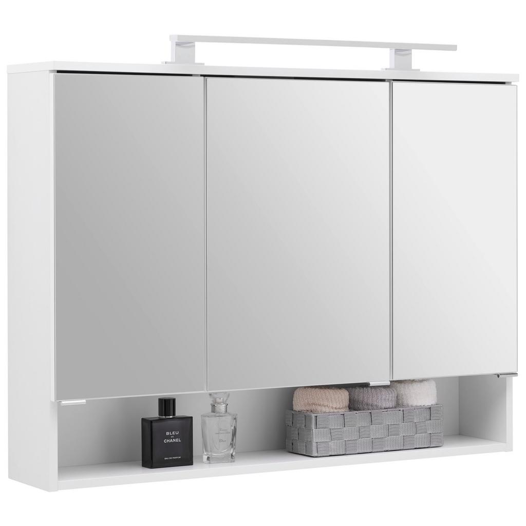 Spiegelschrank Fresh mit Led 3-Türig BxHxT: 100x75x20 cm