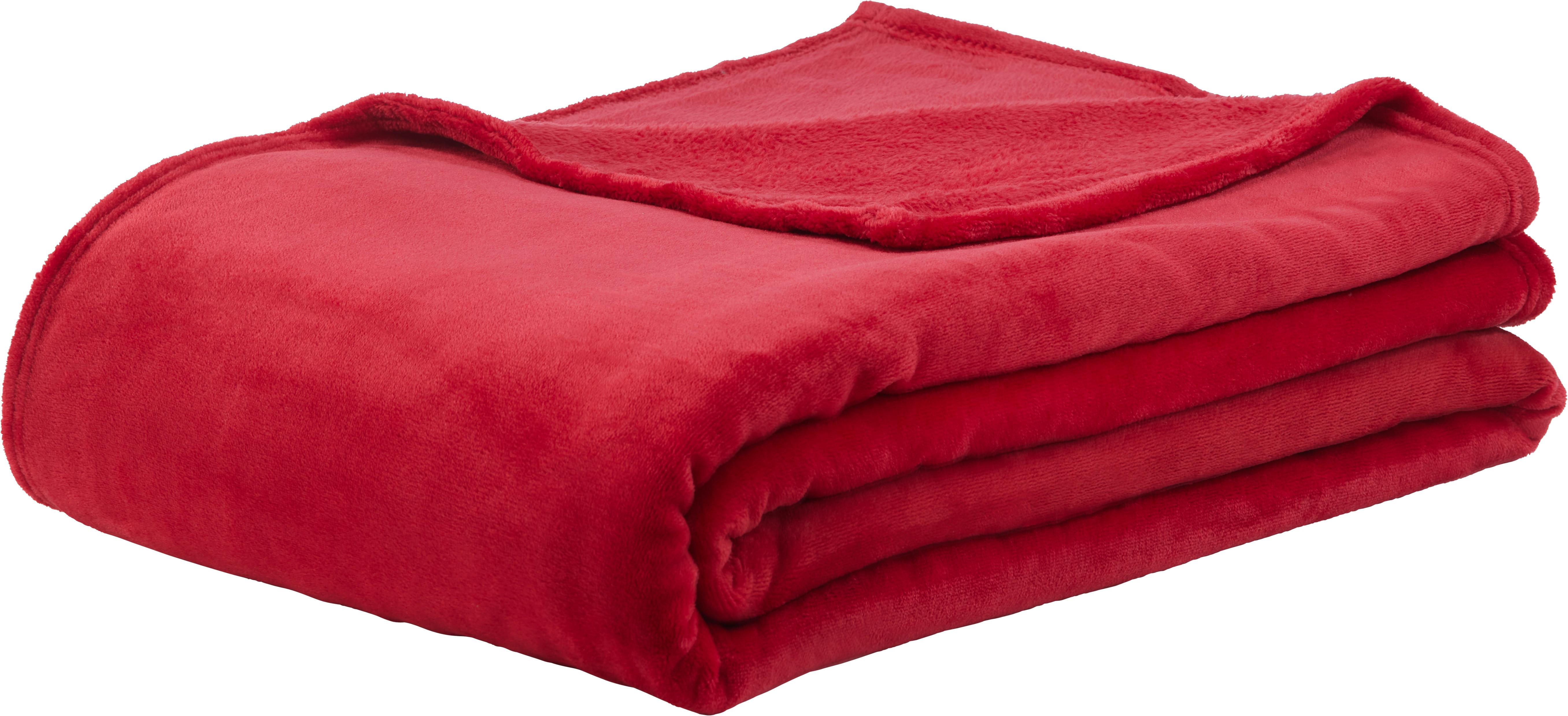 Měkká Deka Michael Xxl, 220/240cm - červená, textil (220/240cm) - Modern Living